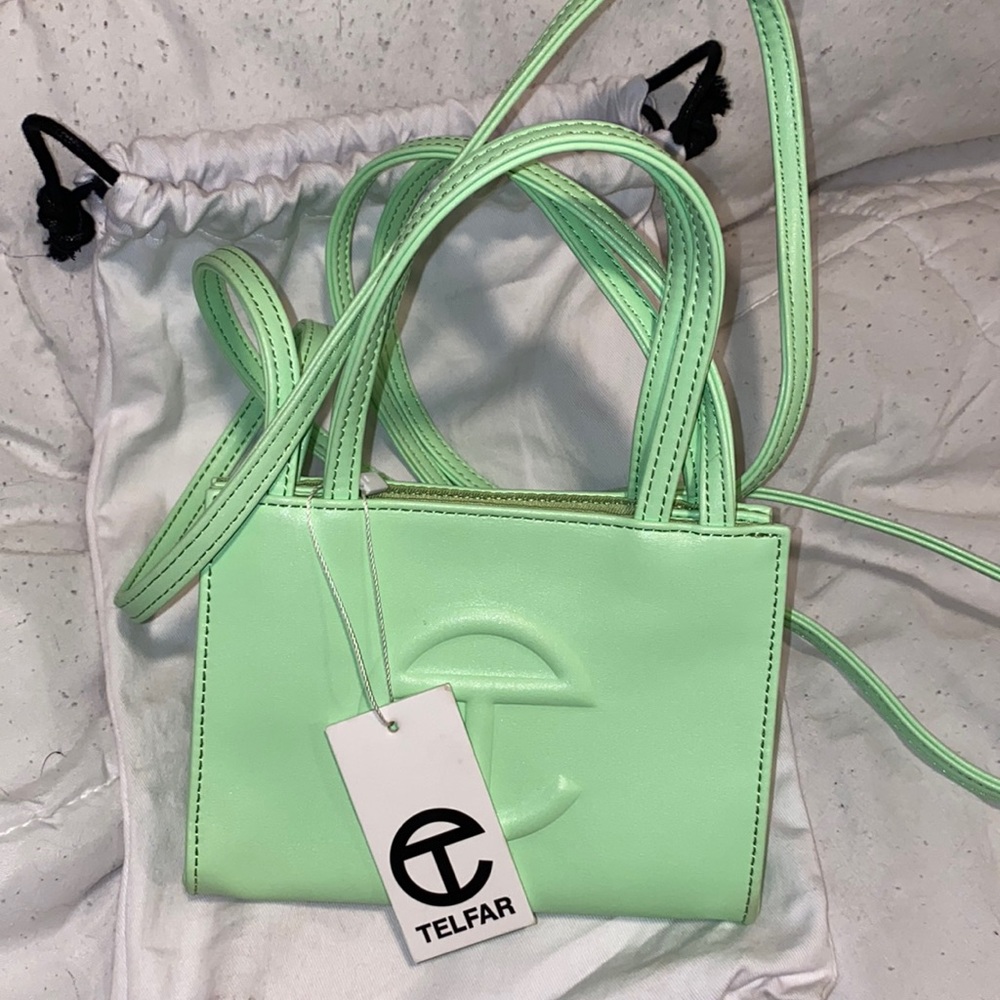 Small Lime green telfar bag